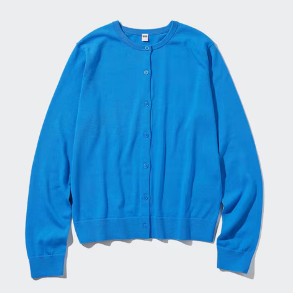UNIQLO Blue UV Protection Button-Up Cardigan S